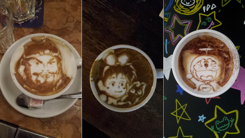 Illustration for article titled This Guy's Geeky Latte Art Will Blow Your Mind